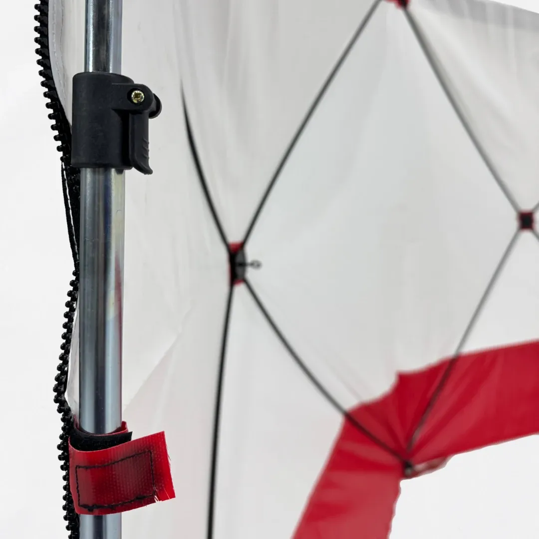 Detalle de varilla de fibra de vidrio — Mampara de Protección Visual