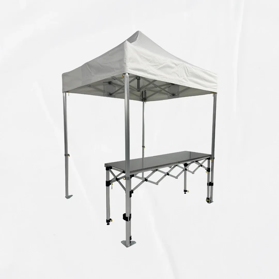 Mostrador plegable para carpa