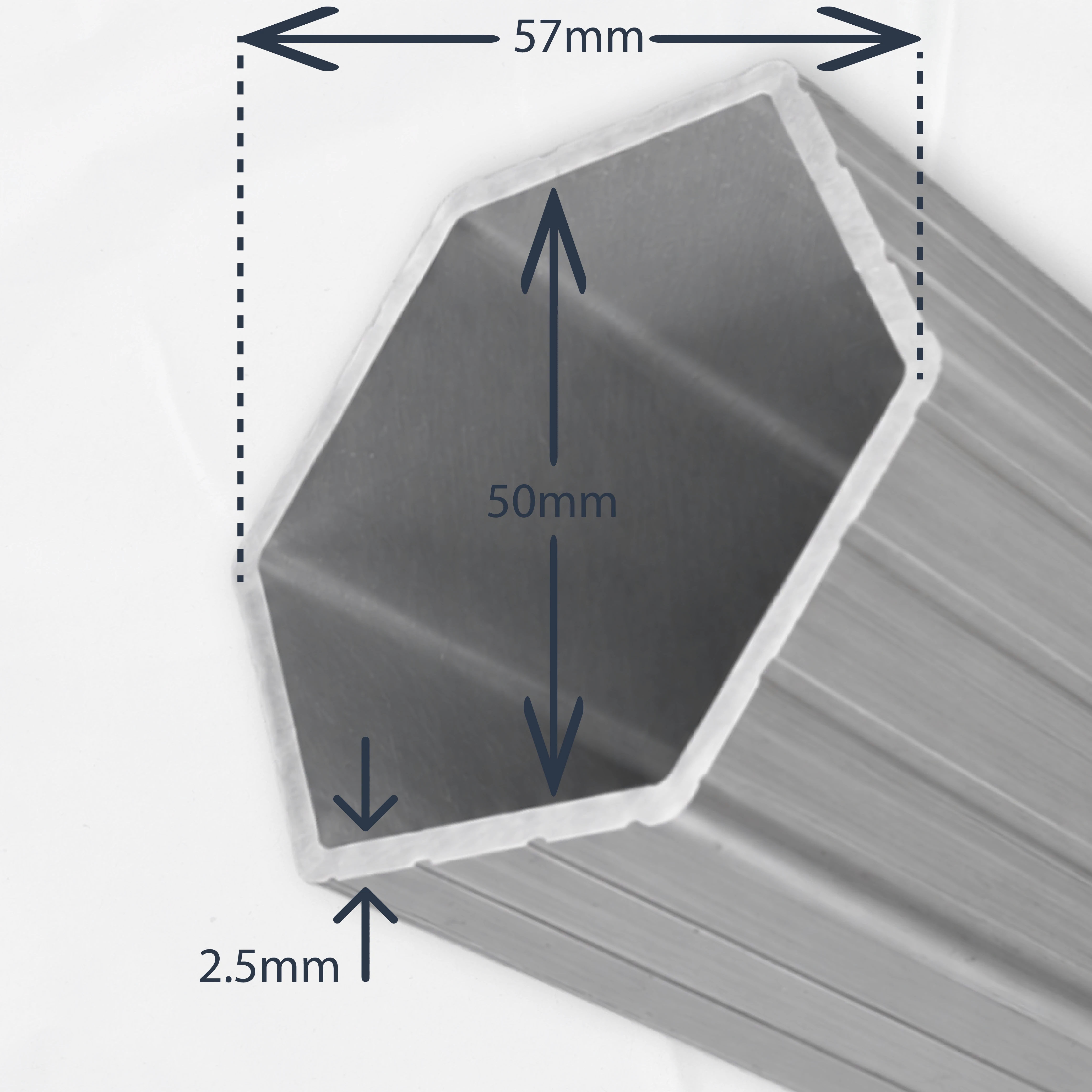 Columnas de la estructura 57MM - carpa plegable Modelo Superior