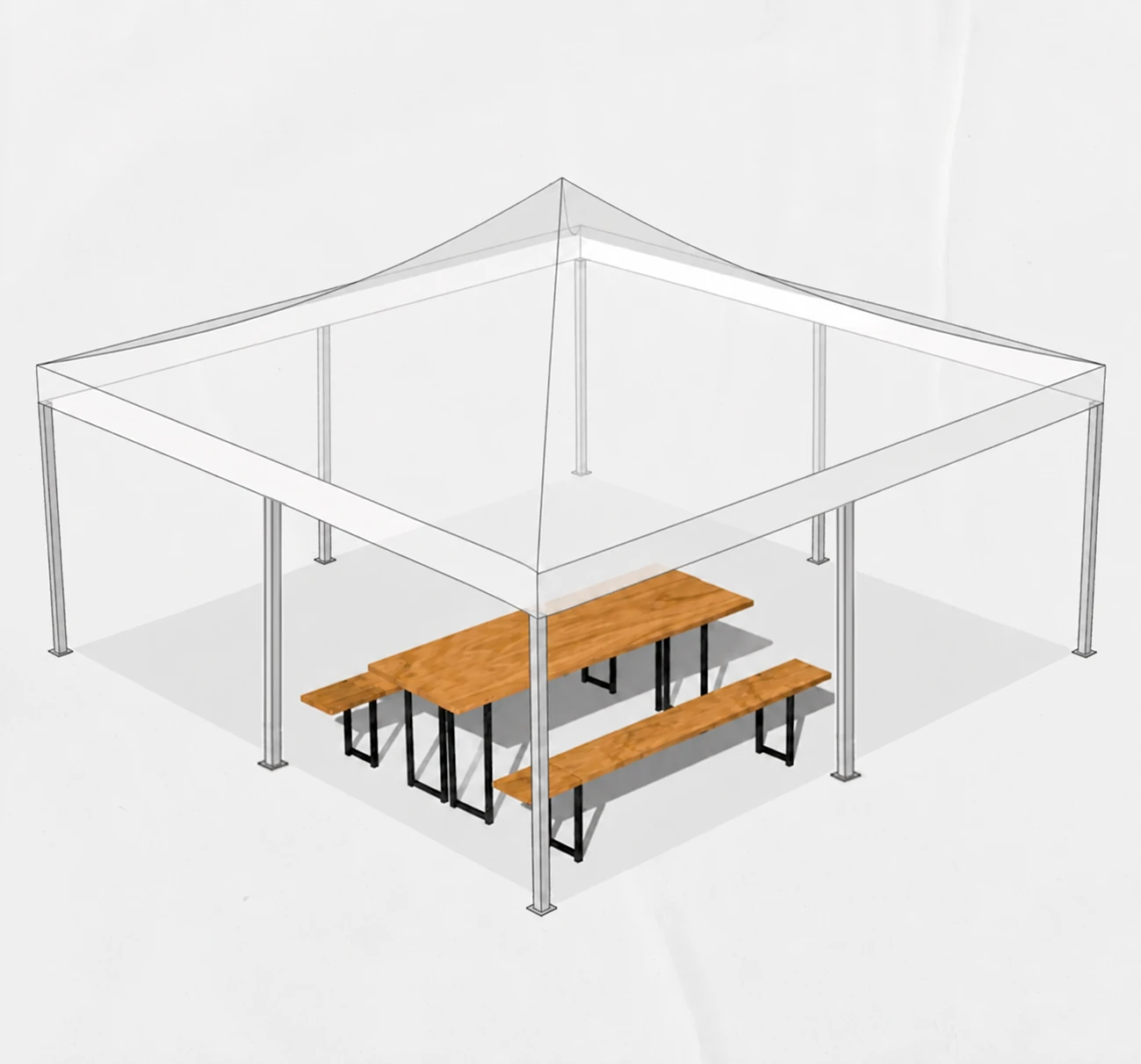 Capacidad de personas carpa plegable 5×5 m de 8 pilares
