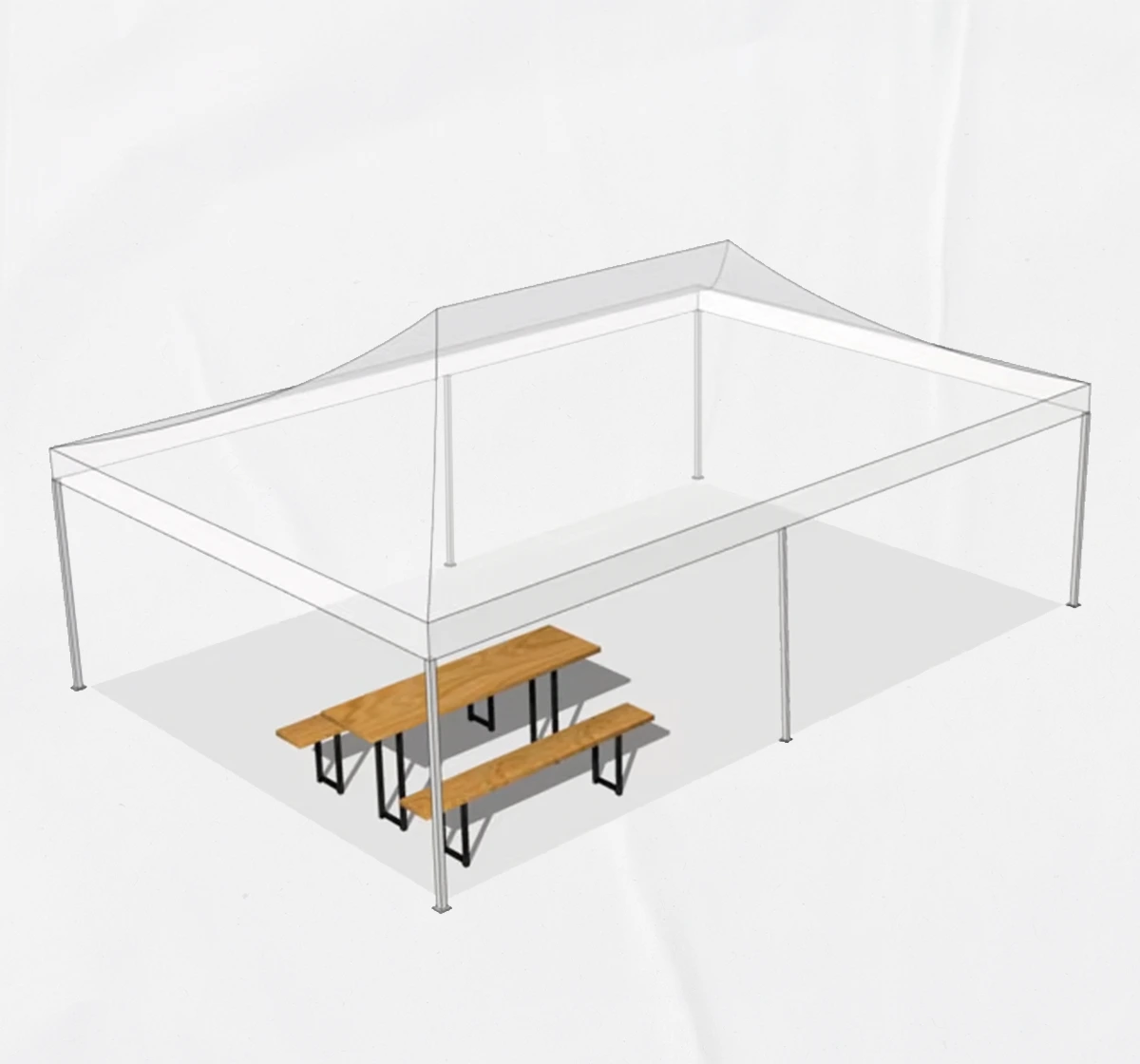 Capacidad de personas carpa plegable 6×4 m de 6 pilares