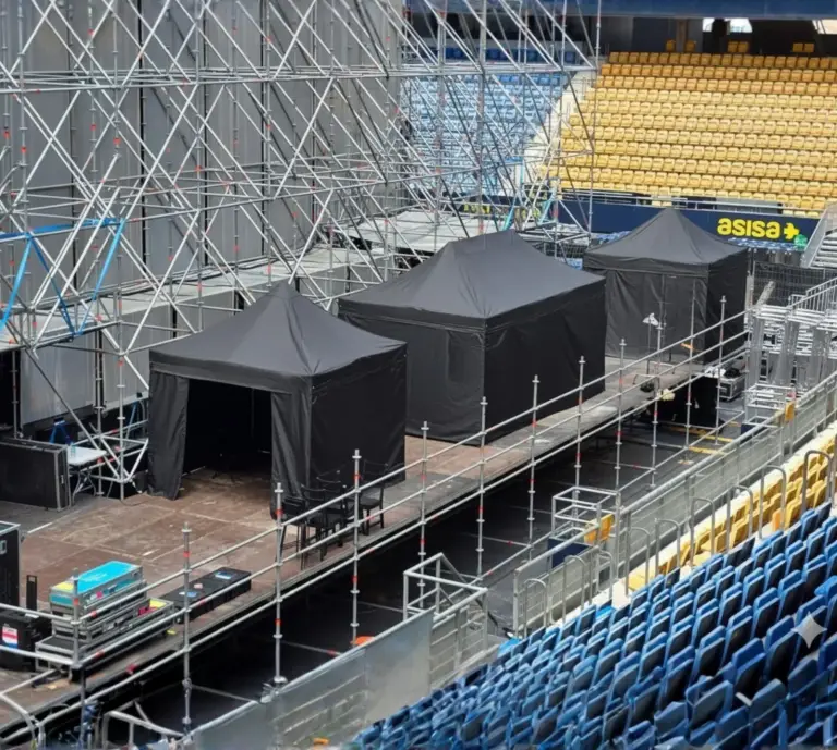Carpa plegable para eventos de música