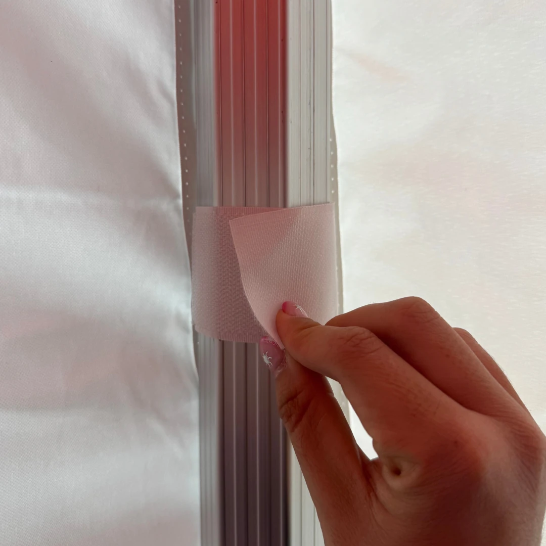 Fijación de pared lateral a pata con tiras de velcro profesional de 5 cm