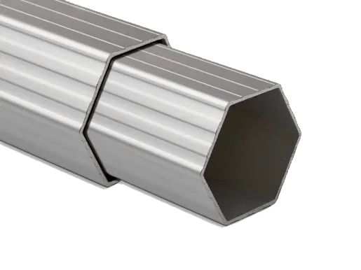 perfil tubo hexagonal carpa plegable aluminio 50mm